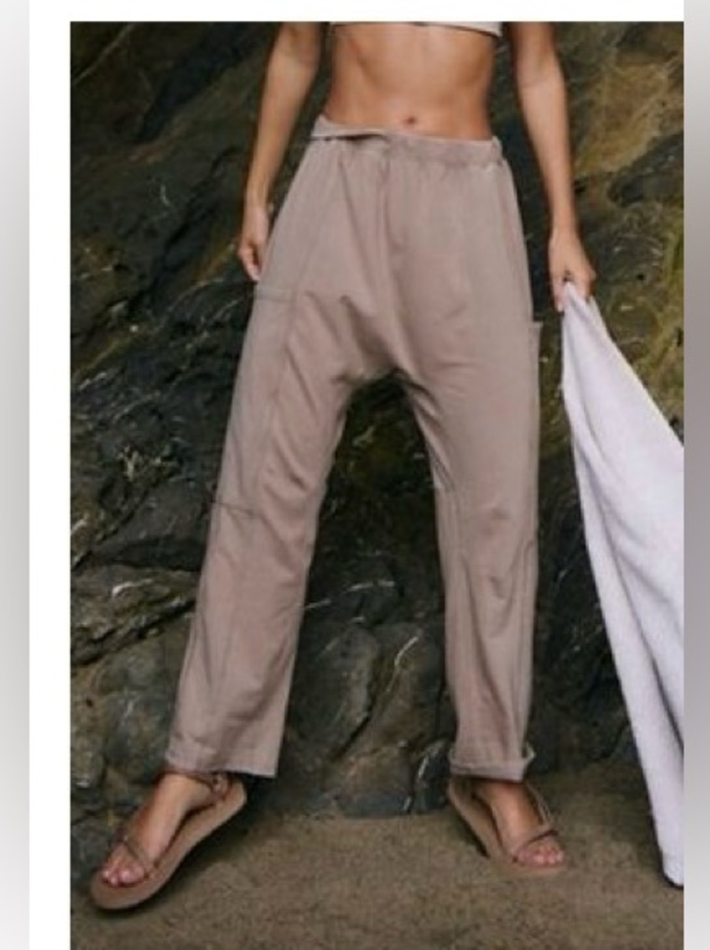 New Free People Hot Shot Pants Driftwood Large